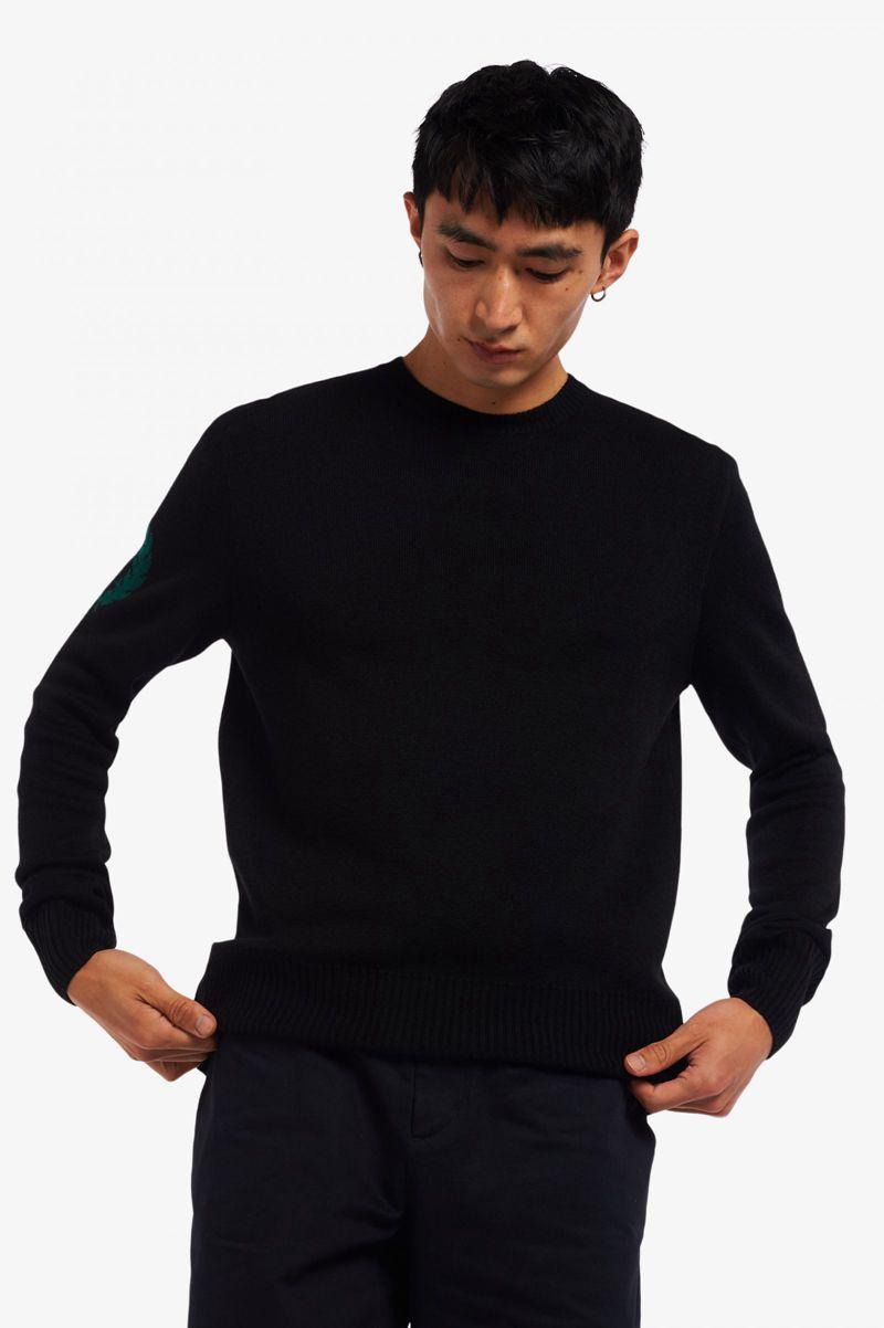 Black Fred Perry K2803 Men's Knitwear | PH 1304SGLO